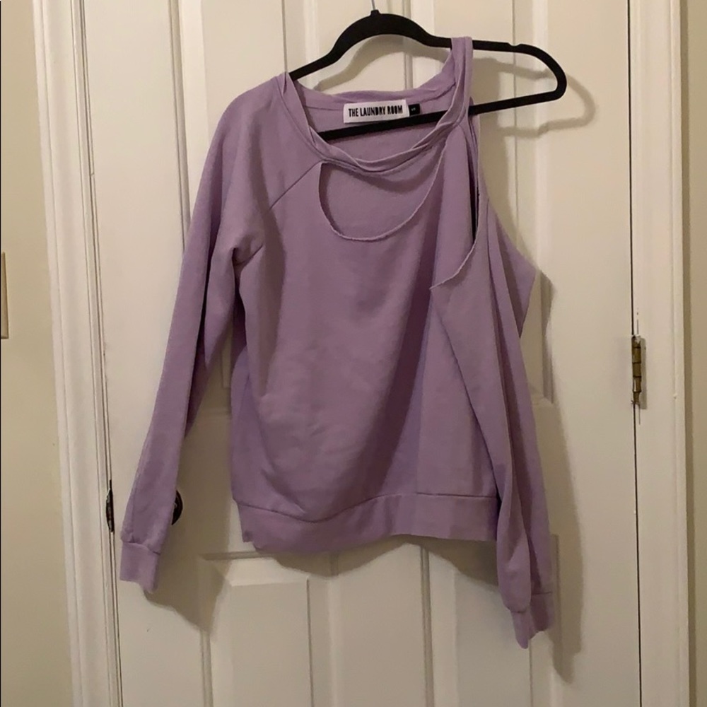 Distressed sweatshirt